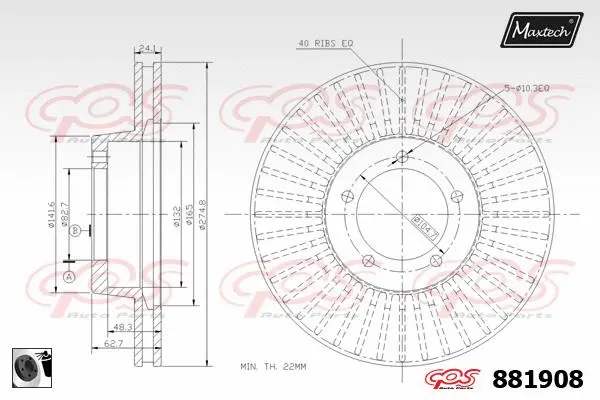 Seal, brake caliper piston (70180362)