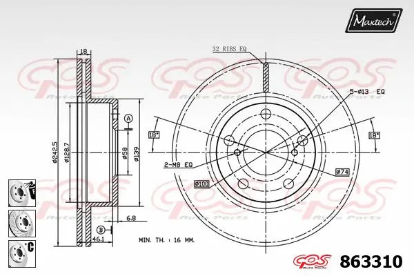 Seal, brake caliper piston (70180369)