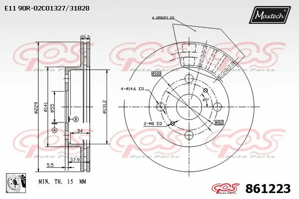 Piston, brake caliper (72951028)