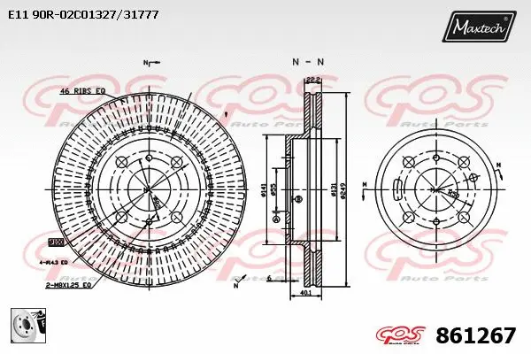 Guide Bolt, brake caliper (71810048)