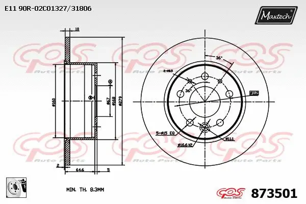 Seal, brake caliper piston (70180020)