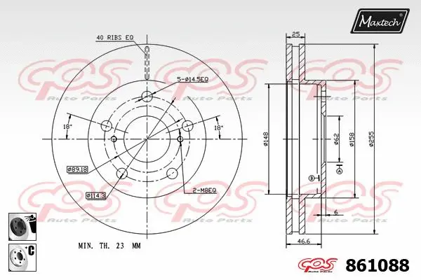 Piston, brake caliper (72938028)