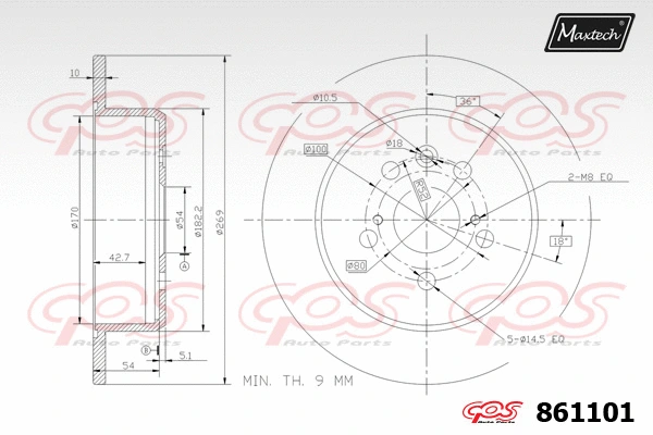 Guide Sleeve Kit, brake caliper (70160155)