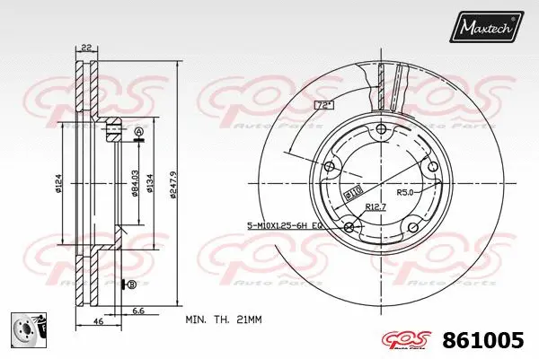 Piston, brake caliper (72948047)