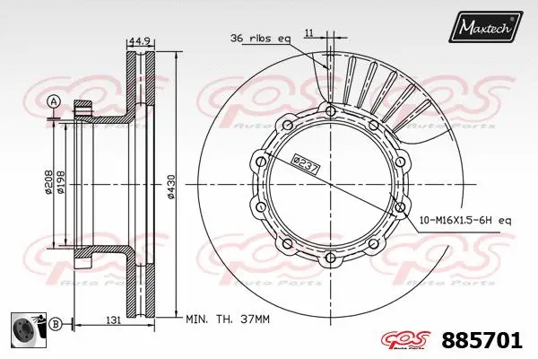 Piston, brake caliper (72936029)