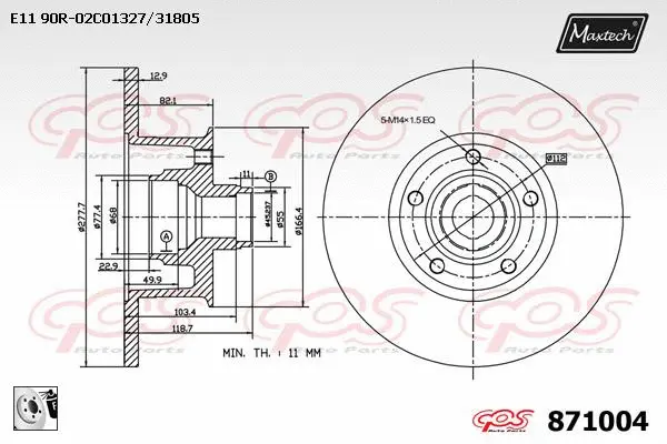 Piston, brake caliper (72950001)