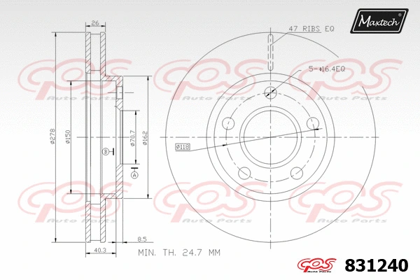 Guide Bolt, brake caliper (71810109)
