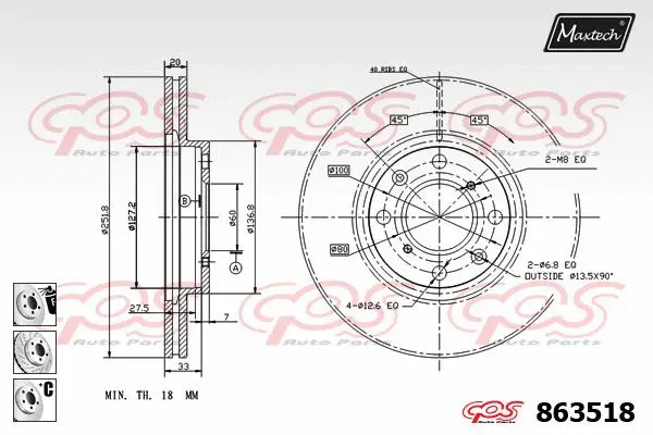 Seal, brake caliper piston (70180199)