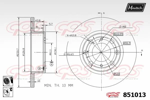 Seal, brake caliper piston (70180318)