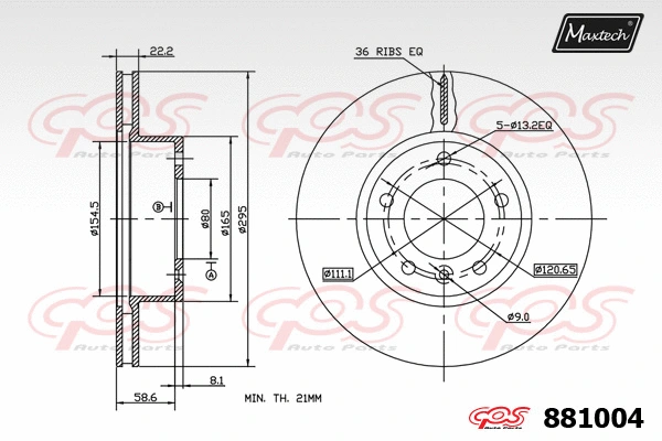 Piston, brake caliper (72948006)