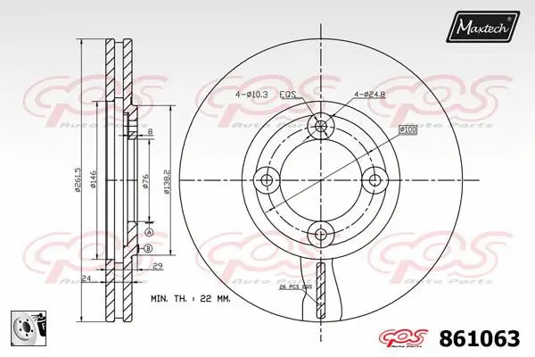 Piston, brake caliper (72948057)