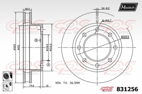 Piston, brake caliper (72957041)