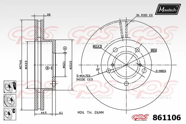 Repair Kit, brake caliper (70200115)