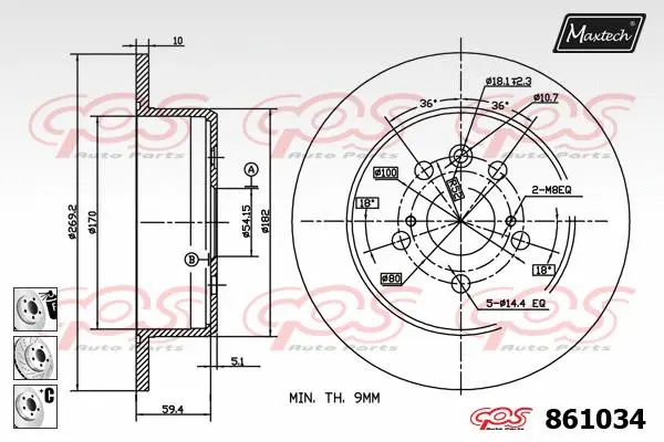 Piston, brake caliper (72930002)