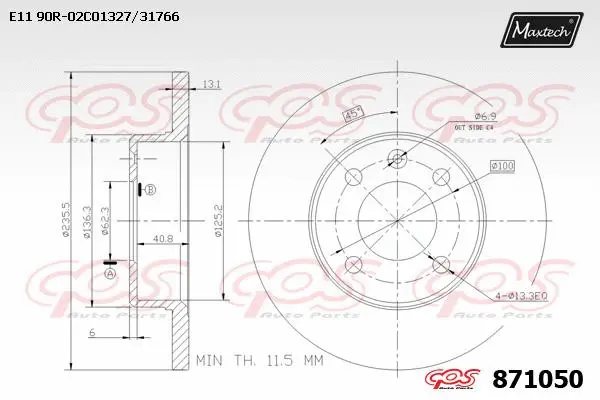 Seal, brake caliper piston (70180368)
