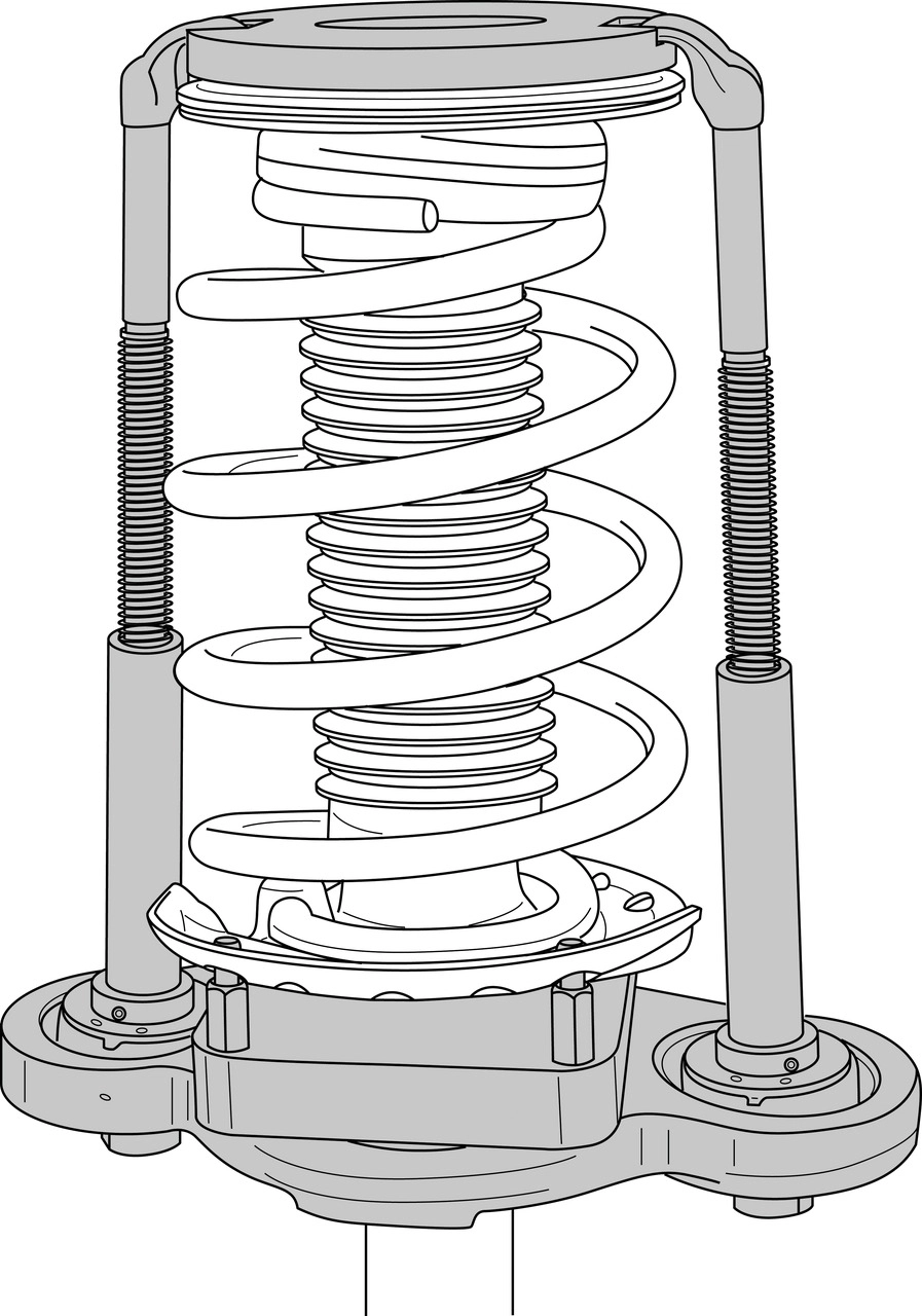 Expansion set, spring pre-tensioning tool