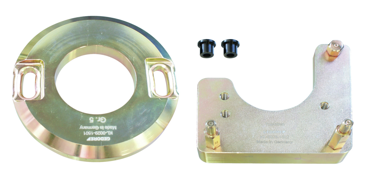 Expansion set, spring pre-tensioning tool