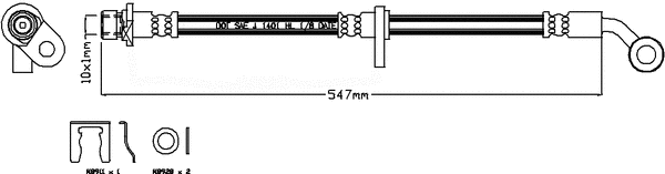 Brake Hose (JBH1282R)
