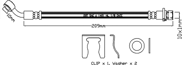 Brake Hose (JBH1339R)