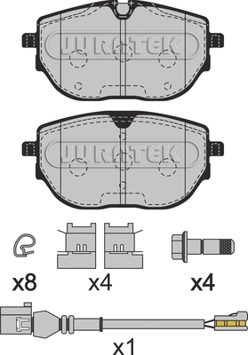Brake Pad Set, disc brake (JCP4059)