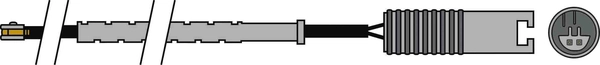Warning Contact, brake pad wear (JCW186)