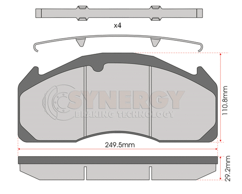 Brake Pad Set, disc brake (SYN3388)