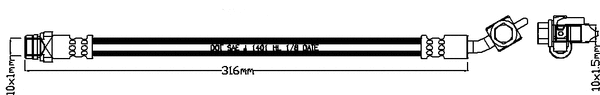 Brake Hose (JBH1242R)