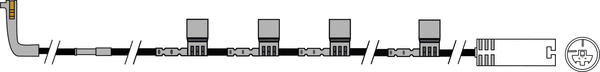 Warning Contact, brake pad wear (JCW235)