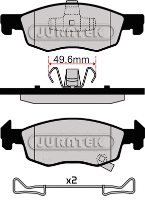 Brake Pad Set, disc brake (JCP8076)