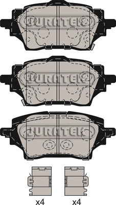 Brake Pad Set, disc brake (JCP4038)