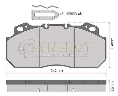 Brake Pad Set, disc brake (SYN2047K)