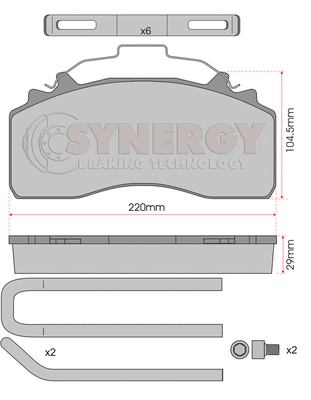 Brake Pad Set, disc brake (SYN3018K)