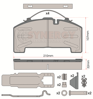 Brake Pad Set, disc brake (SYN3002K)