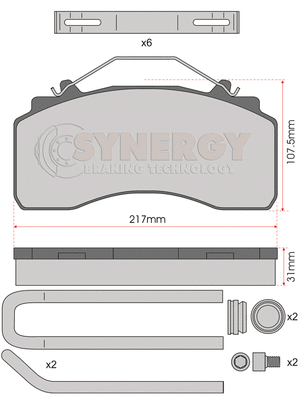 Brake Pad Set, disc brake (SYN3075K)