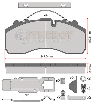 Brake Pad Set, disc brake (SYN3988K)