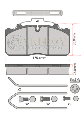 Brake Pad Set, disc brake (SYN2279K)