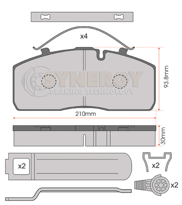 Brake Pad Set, disc brake (SYN3016K)
