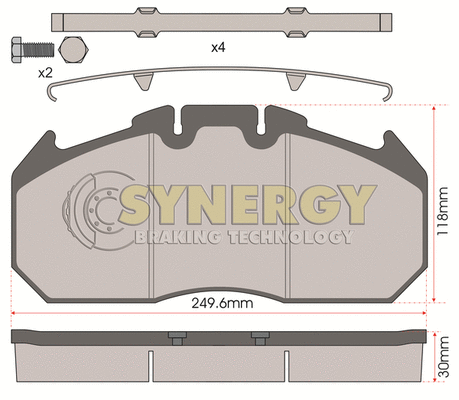 Brake Pad Set, disc brake (SYN2404)