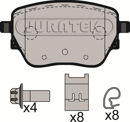 Brake Pad Set, disc brake (JCP8591)