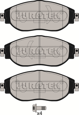 Brake Pad Set, disc brake (JCP8296)