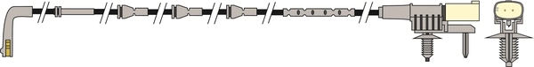 Warning Contact, brake pad wear (JCW358)