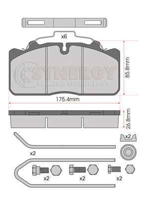 Brake Pad Set, disc brake (SYN3279K)