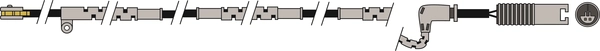 Warning Contact, brake pad wear (JCW217)