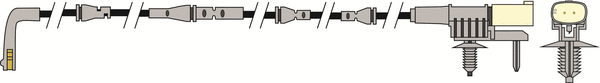 Warning Contact, brake pad wear