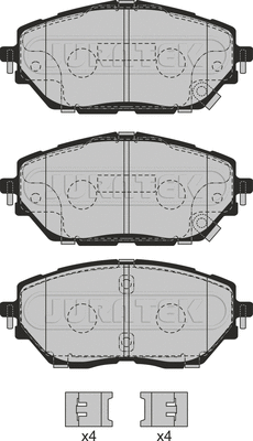 Brake Pad Set, disc brake (JCP8534)