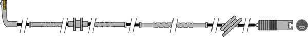 Warning Contact, brake pad wear (JCW185)
