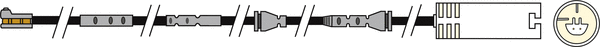 Warning Contact, brake pad wear
