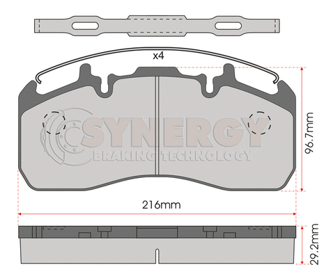 Brake Pad Set, disc brake (SYN3013)