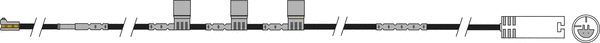 Warning Contact, brake pad wear