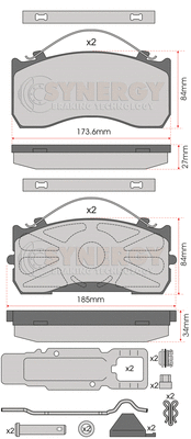 Brake Pad Set, disc brake (SYN3277K)